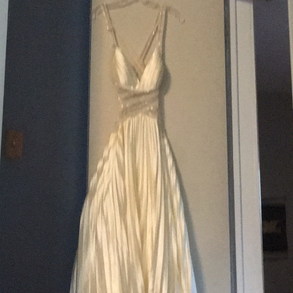 Prom dress- full length ivory satin